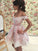 A-Line/Princess Off-The-Shoulder Sleeveless Applique Short/Mini Rita Homecoming Dresses Tulle Dresses
