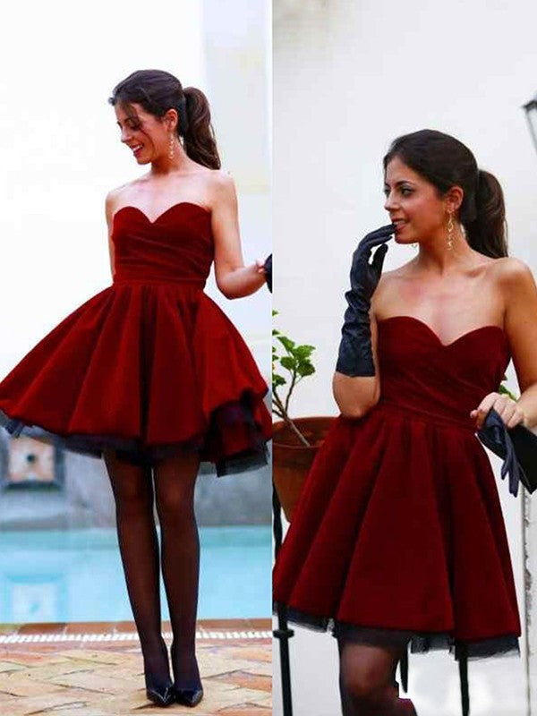 Homecoming Dresses Satin Anabel A-Line/Princess Sleeveless Sweetheart Short/Mini Dresses
