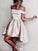 A-Line/Princess Sleeveless Off-The-Shoulder Livia Homecoming Dresses Satin Short/Mini Dresses
