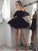 A-Line/Princess Off-The-Shoulder Sleeveless Short/Mini Homecoming Dresses Tiara Lace Dresses