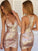 Sheath/Column Sequins Jeanie Homecoming Dresses Sleeveless Ruffles Spaghetti Straps Short/Mini Dresses