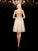 A-Line/Princess V-Neck Beading Lace Homecoming Dresses Cocktail Ashleigh Sleeveless Short Dresses