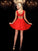A-Line/Princess Chiffon Homecoming Dresses Lauretta Straps Acrylic Jewels Sleeveless Short Dresses