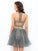 A-Line/Princess High Neck Ruffles Sleeveless Short Net Two Piece Homecoming Dresses Aubree Dresses